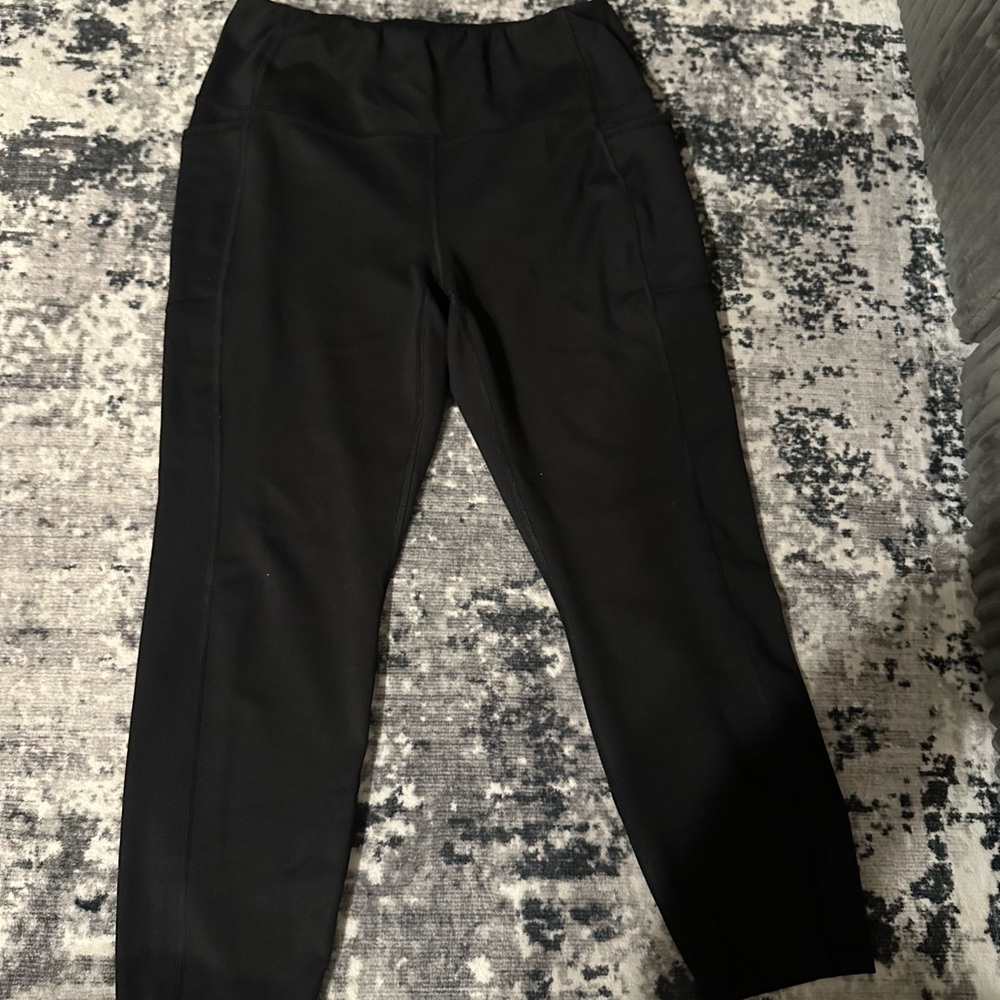 RBX Black Athletic Leggings with Logo